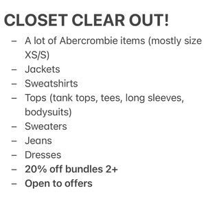 CLOSET CLEAR OUT